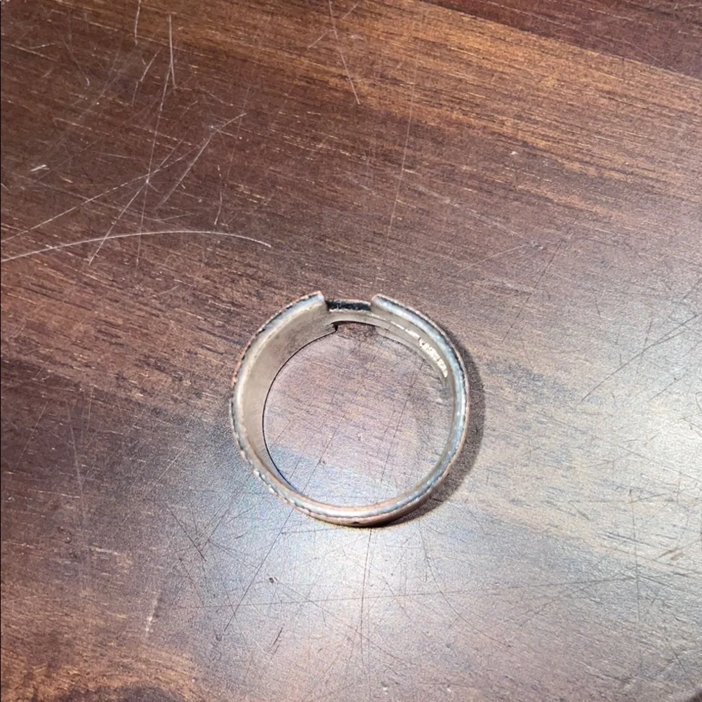 ✨ Copper and Silver Geometric Jewelry Ring